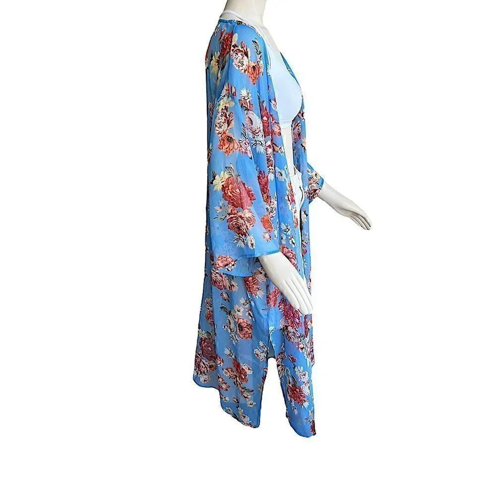 NWT Lucky Brand Floral Kimono Duster - Picture 5 of 16